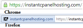 Example of web browser address bars (Chrome and Firefox)